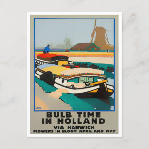 Holland ampoule temps voyage vintage Carte postale