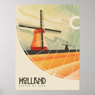 Holland, Better by Bike, Travel Poster