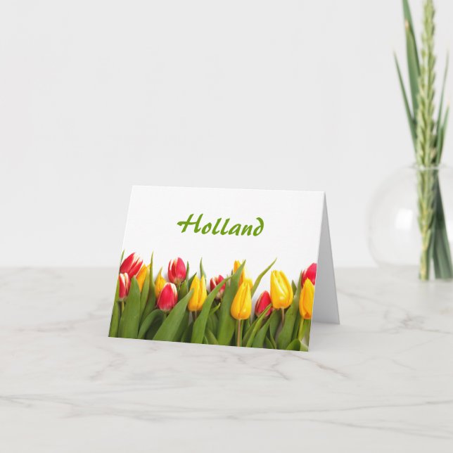 Holland, Carte de note du jardin de la tulipe de p (Devant)