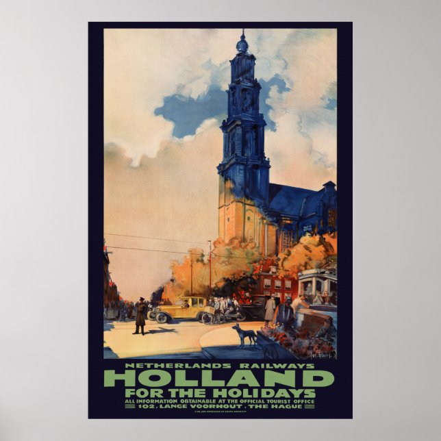 Holland for the Holidays Vintage Poster 1925 (Devant)