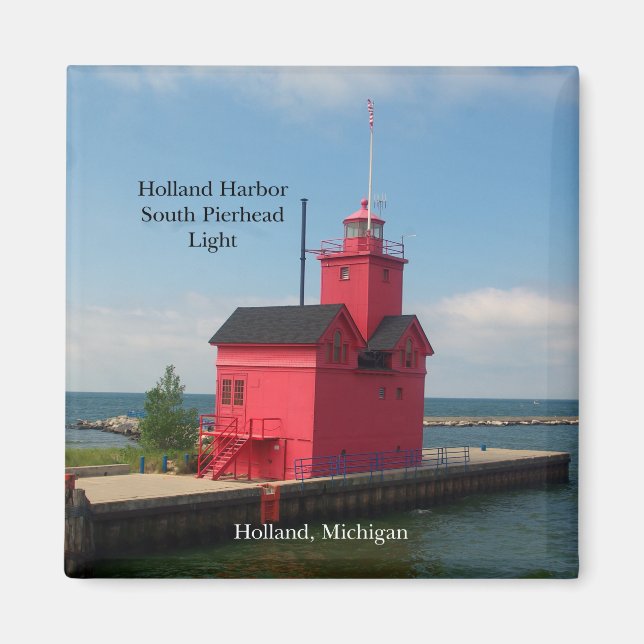 Holland Harbor South Pierhead Light 2011 aimant (Devant)