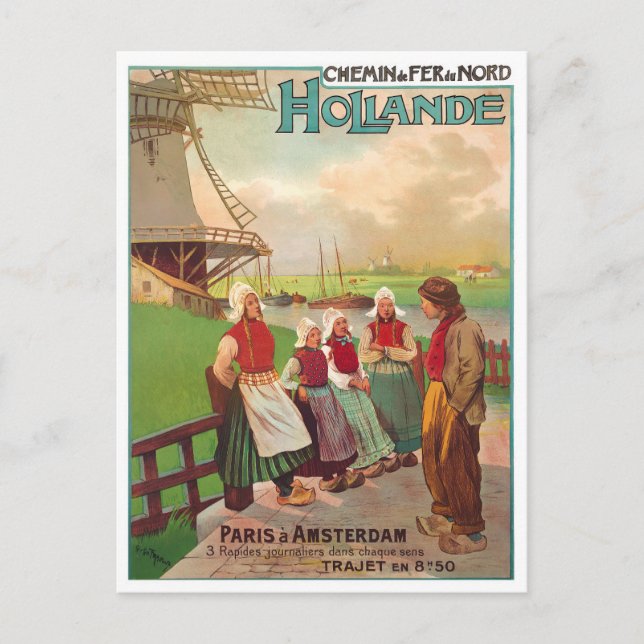 Holland trainlines voyage vintage Carte postale (Devant)