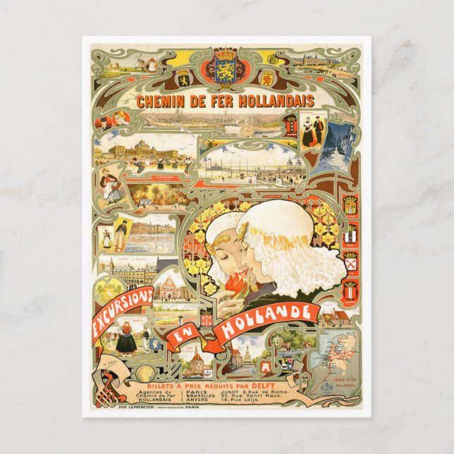 Holland trainlines voyage vintage Carte postale (Devant)