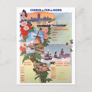 Holland trainlines voyage vintage Carte postale