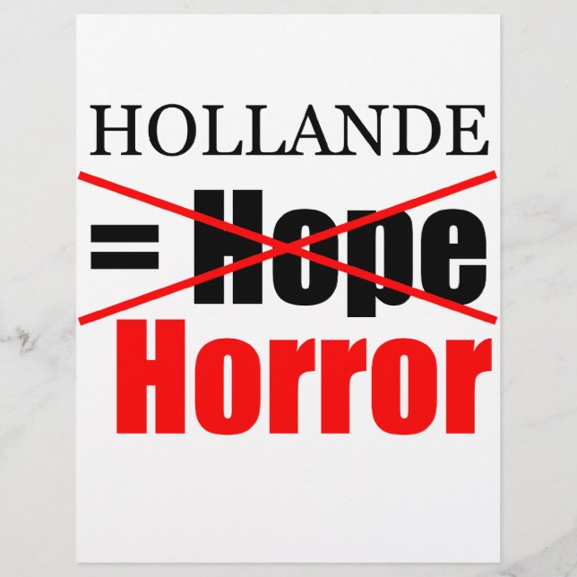 Hollande Not Hope = Horreur - En-tête (Devant)
