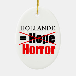 Hollande Not Hope = Horreur - Ornement ovale