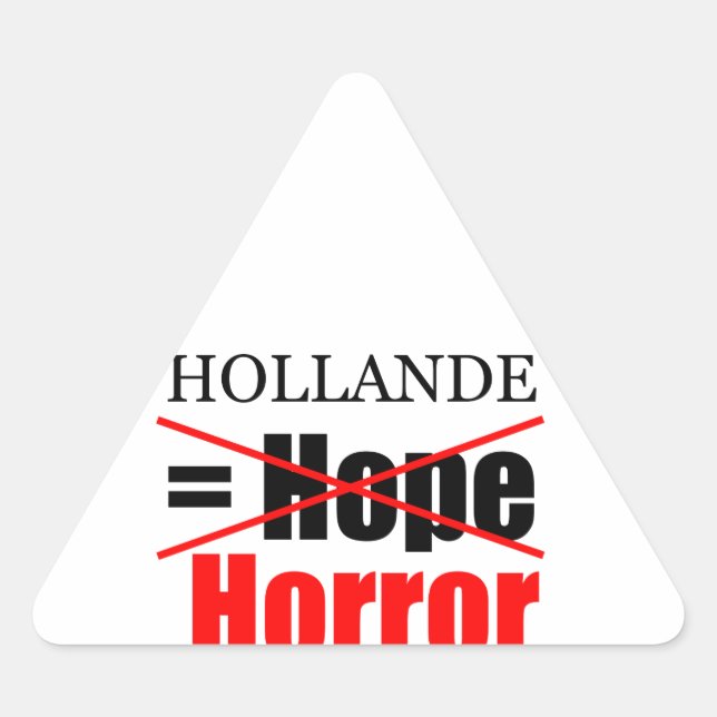 Hollande Not Hope = Horreur - T Sticker (Devant)