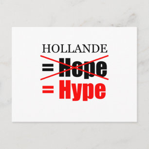 Hollande Not Hope = Hype - Carte postale H