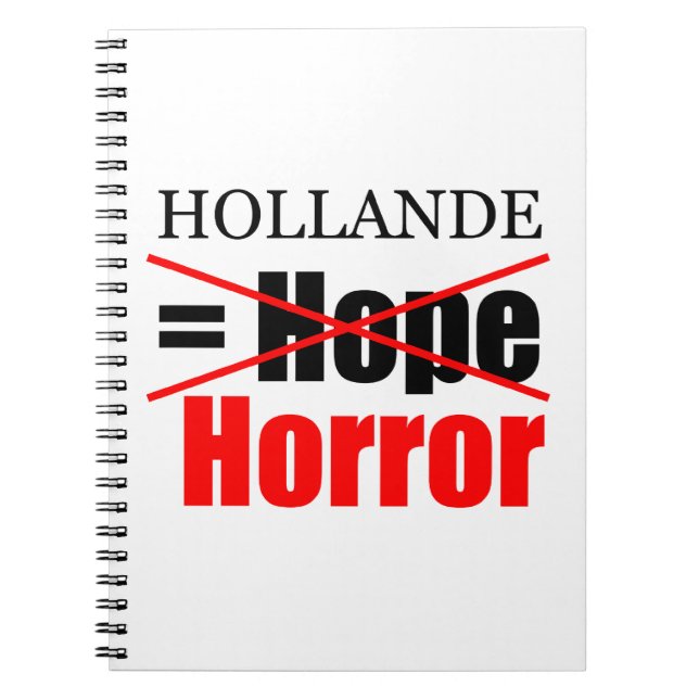 Hollande Pas D'Espoir = Horreur - Carnet (Devant)