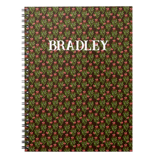 Hollies de Noël personnalisées - Carnet (Devant)