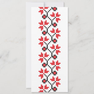 Holly Berries Design croix de fleur rouge