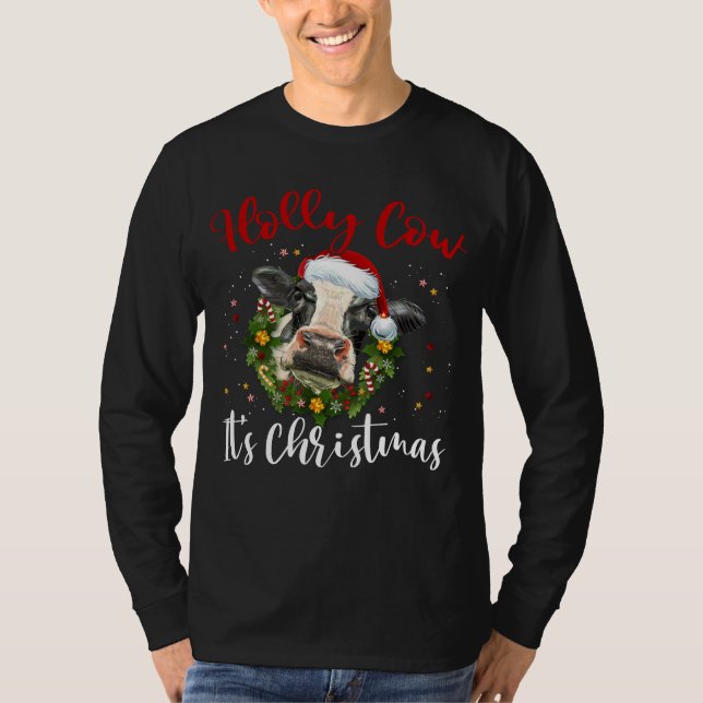 holly cow it's christmas T-shirt (Devant)