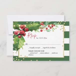 Holly et Berries Green Holiday, fonction carte RSV