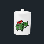 Holly Feuilles, Holly baies, fun vacances botaniqu<br><div class="desc">Un design festif et coloré de sprig saint pour ajouter un peu de gaieté à votre saison d'hiver.</div>