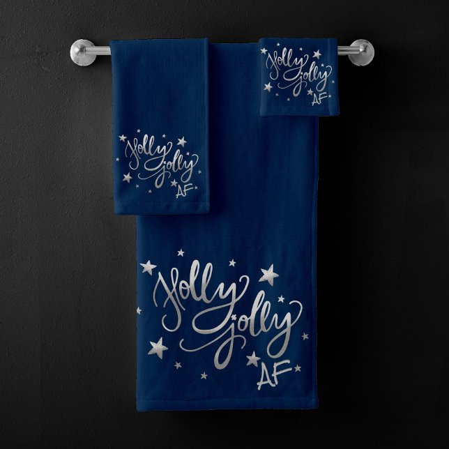 Holly Jolly AF | Scripts à huile brillant en argen (Créateur téléchargé)