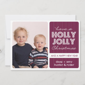'Holly Jolly' (DEMICK) Carte photo de vacances