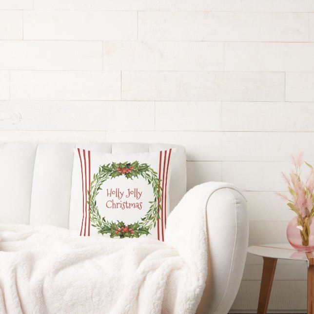Holly Jolly - Oreiller de Noël (Canapé)