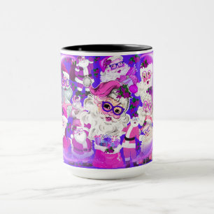 Holly Jolly Vintage Père Noël fait face à la tasse