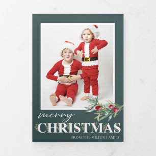 Holly Joyeux Noël Triple Photo Noël