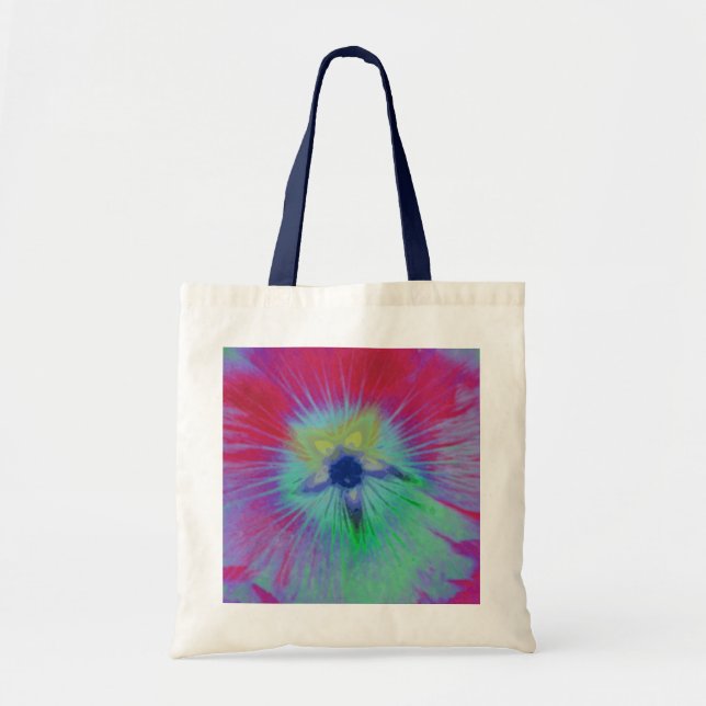 Hollyhock Flower Bright lights Budget Sac fourre-t (Devant)