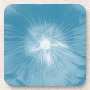 Hollyhock Flower Icy Blue Cork Dessous de verre