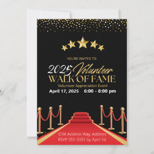 Hollywood Fame Red Carpet Volontaire Invitation