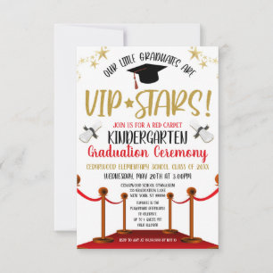 Hollywood Red Carpet thème Graduation Invitation