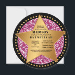 HOLLYWOOD STAR Pink Bar Bat mitzvah Invitation<br><div class="desc">BIENVENUE ! ! ! Je peux vous aider personnellement avec votre commande ! Demande-moi quoi que ce soit ! TOUT est personnalisable ! Toutes mes créations sont des oeuvres originales ONE-OF-A-KIND conçues par moi ! Vous ne pouvez les trouver ici ! N'hésitez pas à m'envoyer un courriel à l'adresse suivante...</div>