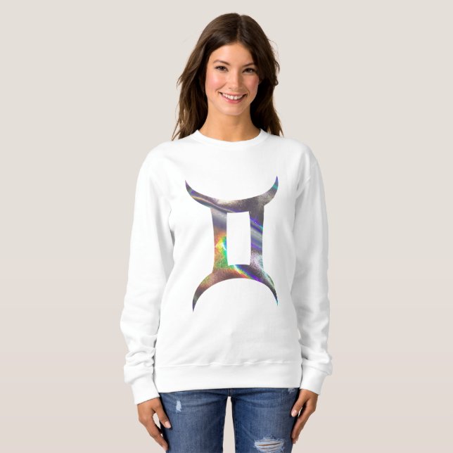 hologramme gemini femmes sweatshirt (Devant entier)