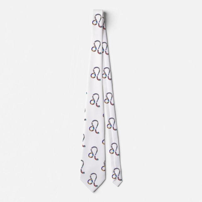 hologramme leo homme necktie cravate (Devant)
