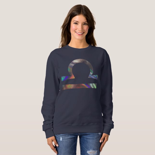 hologramme libra femmes sweatshirt (Devant entier)