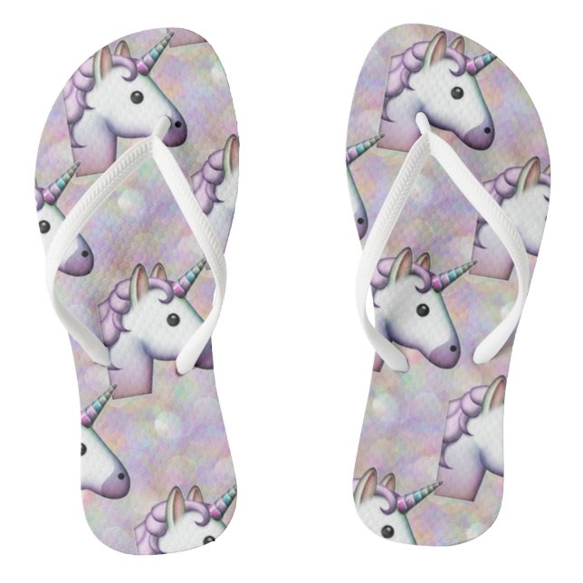 hologramme licorne émoji chaussures sandales tongs (Semelle)