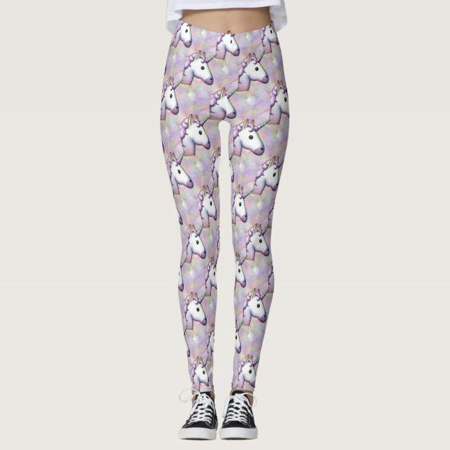 hologramme licorne emoji leggings (Devant)