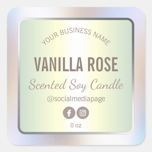 Holographie du Étiquette de bougies (Devant)