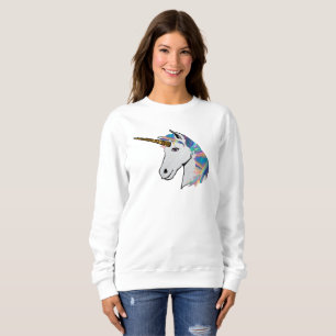 holographie licorne femmes sweatshirt