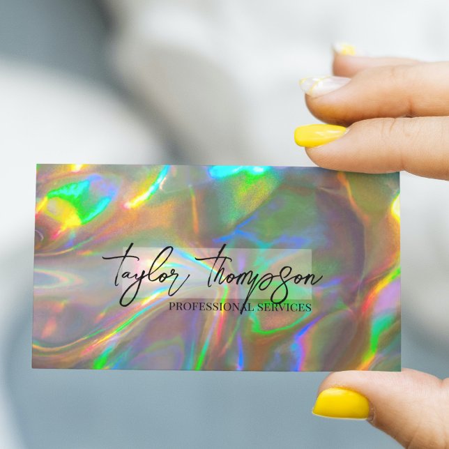 Holographie Or | Cartes de visite de glam modernes (Créateur téléchargé)
