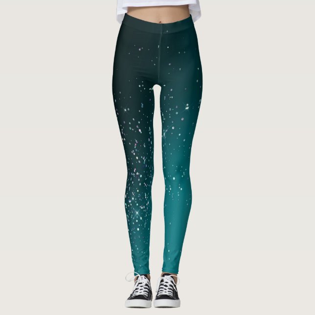 Holographie Parties scintillant Leggings (Devant)