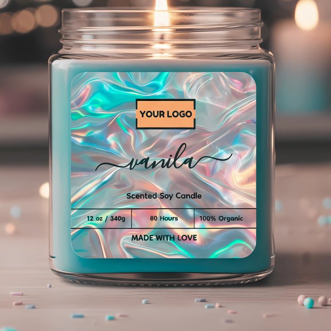 Holographique Ajouter votre logo Étiquette de boug (Créateur téléchargé)