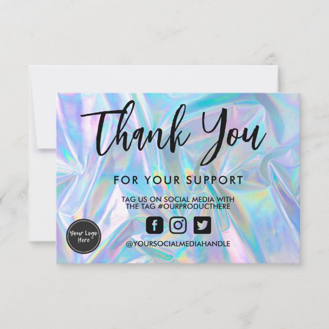 Holographique Calligraphie Merci (Devant)