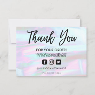 Holographique Couleur Maj Merci Média Insertion