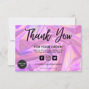 Holographique Couleur Maj Merci Média Insertion