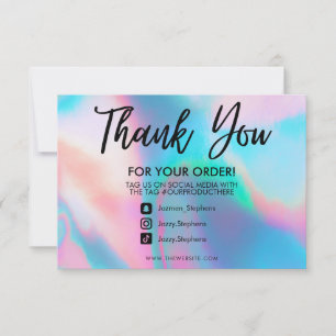 Holographique Couleur Maj Merci Média Insertion