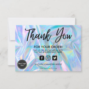 Holographique Couleur Maj Merci Média Insertion