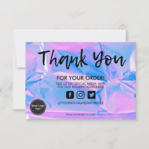 Holographique Couleur Maj Merci Média Insertion