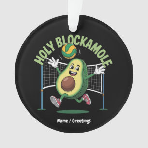 Holy Blockamole Cute Funny Volleyball Avocado Joue