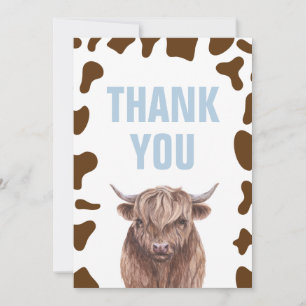 Holy Cow Birthday brown cow print Merci Cartes