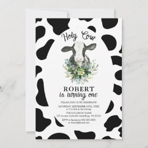 Holy Cow Boy Farm Invitation Anniversaire