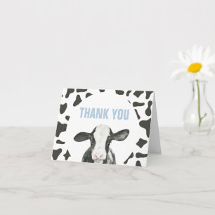 Holy Cow I'm One Cow Print Birthday Carte de remer