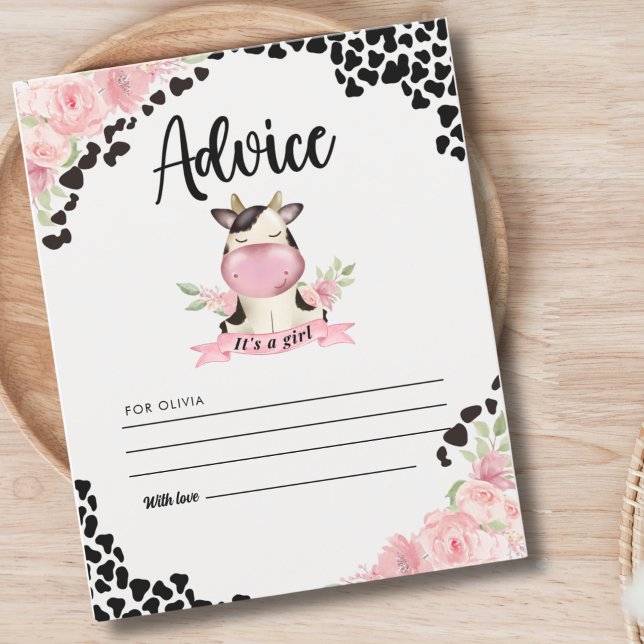Holy Cow It's a Girl Cute Cow Baby shower (Créateur téléchargé)