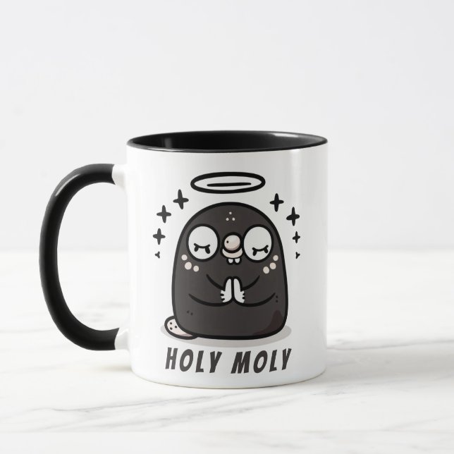 Holy Moly Cute Praying Mole Mug – Sparkly Animal  (Gauche)